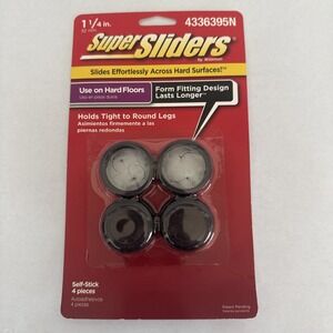 Super Sliders 4336395N Formed Felt Furniture Movers 1-1/4" NOS 2012 NEW